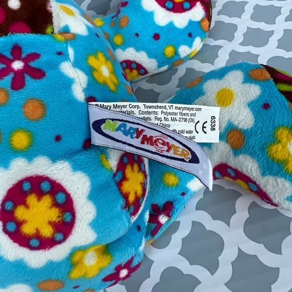 Mary Meyer Print Pizzazz Blue Floral Sunny Puppy Dog Pre-Loved - Picture 4 of 6